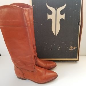 Vintage Frye Leather Riding Boots 5.5 Saddle Rust